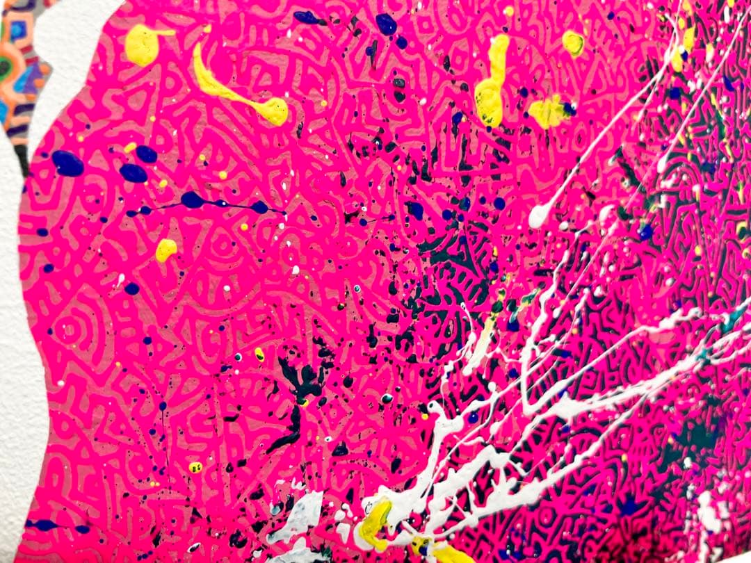 原画　頭蓋骨　動物画　絵画　アクリル画　現代アート　細密画　手描き　一点物