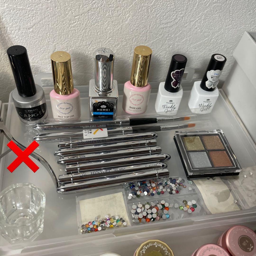 ジェルネイル 引退品 ネイルライト & リムーバー付き パーツ ネイルチップ多数