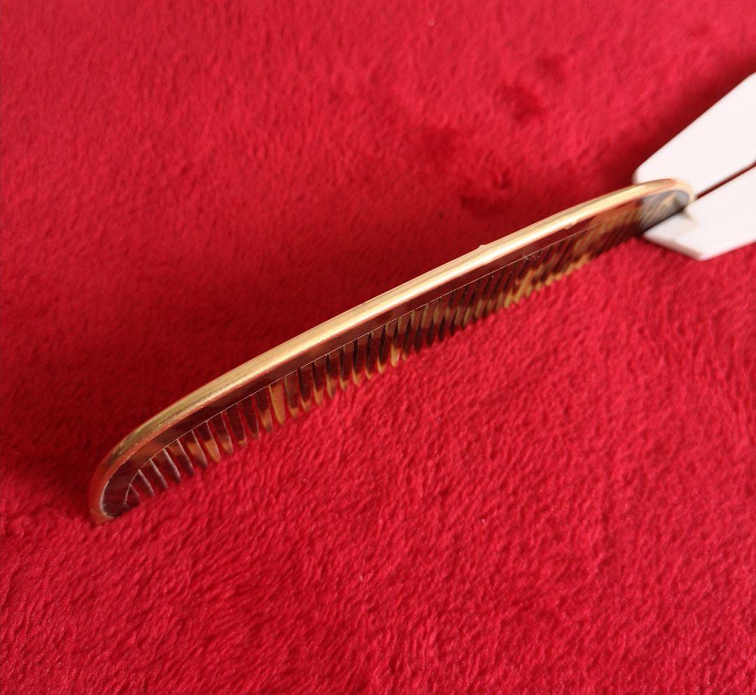 アンティーク 希少 櫛 K18 本鼈甲 18金 1920s ホールマーク 刻印