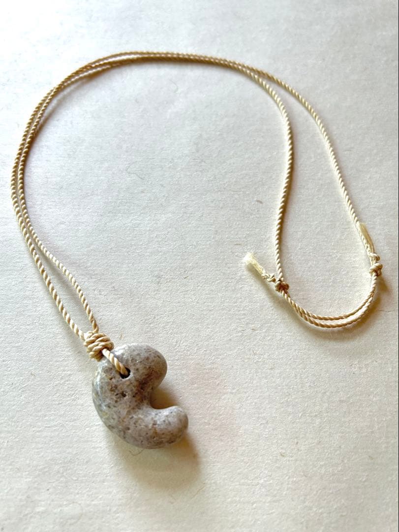 【霊石】宮崎ニニギ水晶　特大勾玉　精麻ネックレス☆証明書付