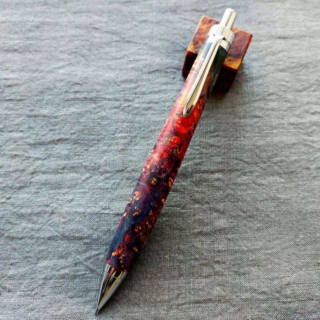 【黎明】　スタビライズドウッド　ハンドメイド　木軸シャープペン　0.5mm