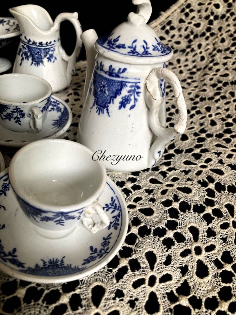 フランスアンティーク 陶器 おままごとセット