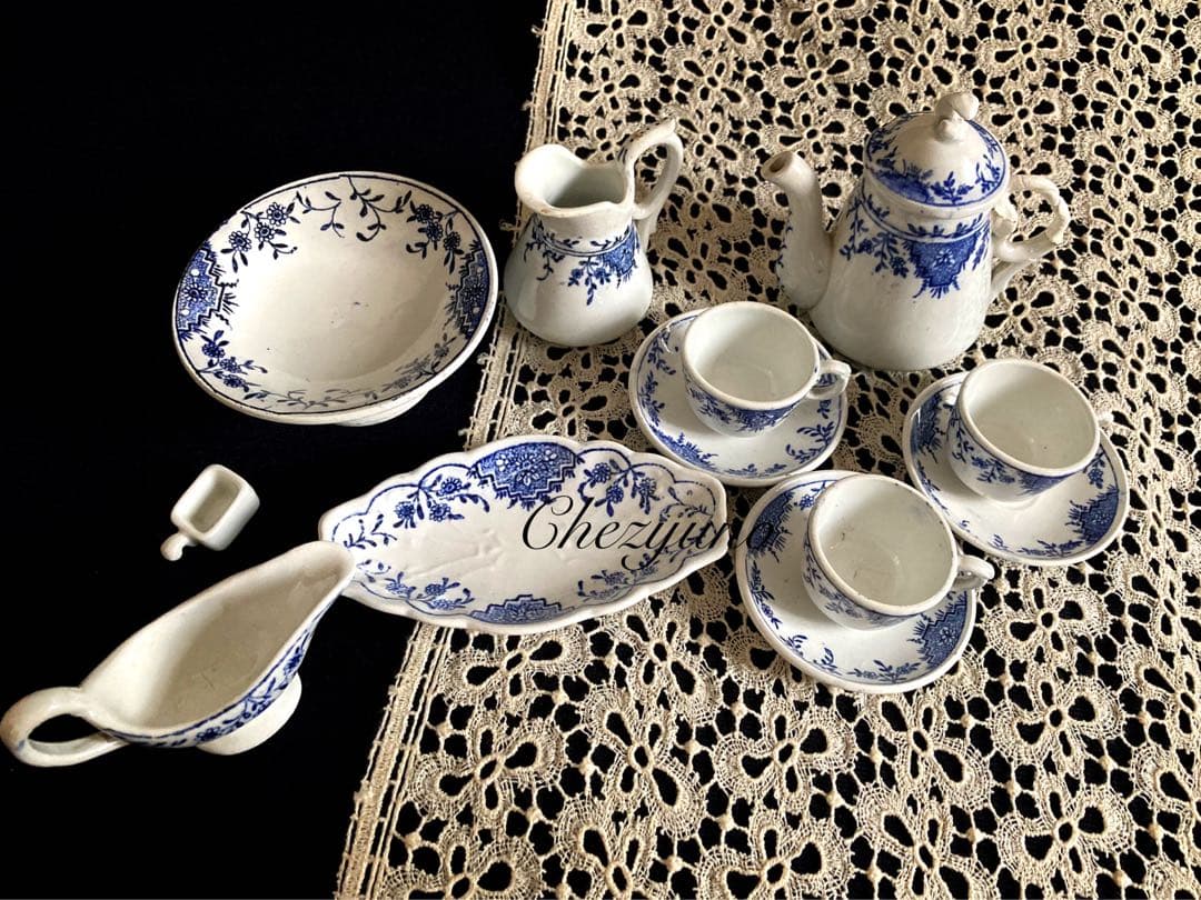 フランスアンティーク 陶器 おままごとセット