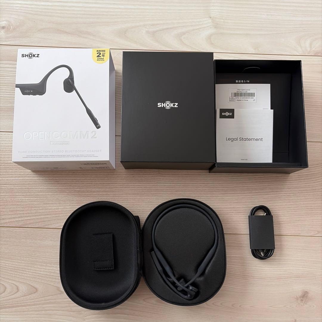 SHOKZ OpenComm 2 骨伝導イヤホン