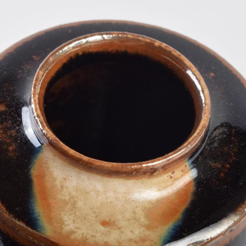 茶道具　瀬戸焼　古瀬戸　肩衝茶入　袱紗付　V　8636