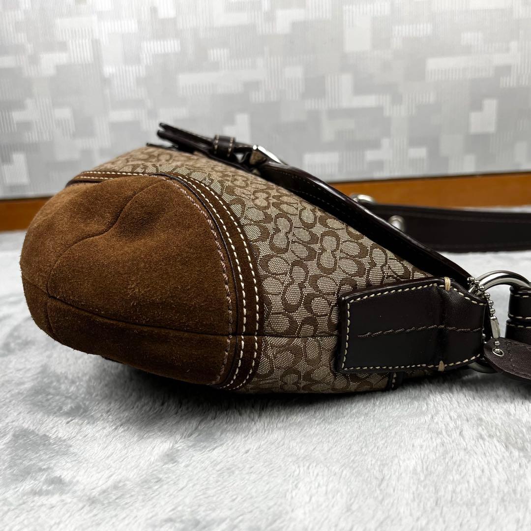バッグ Coach Soho Bag Signature suede Brown