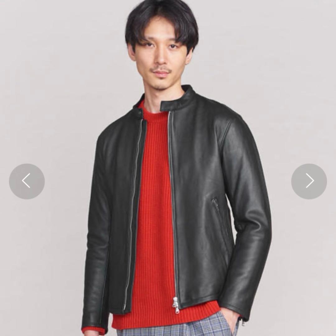 BY シープ シングルライダースジャケット