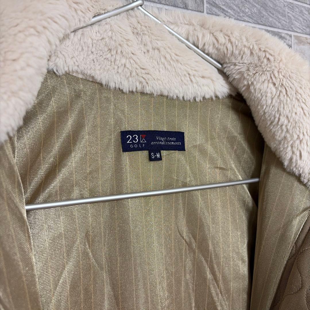 23区GOLF フェイクファー キルト ワンピース レディース ゴルフ 防寒