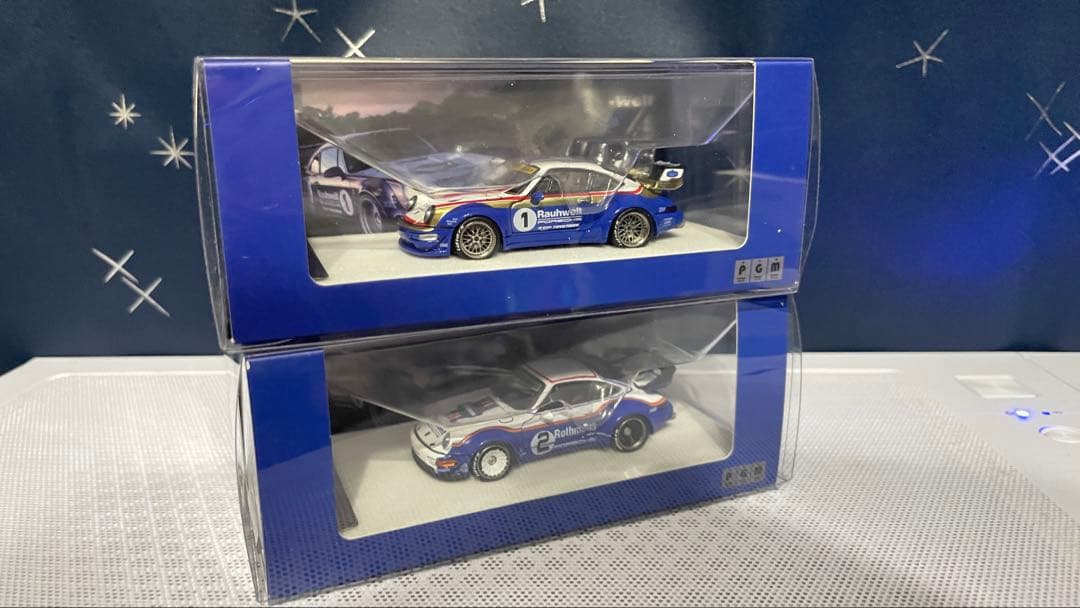ミニカー PGM 1/64 RWB White/Blue #1.2 porsche 964