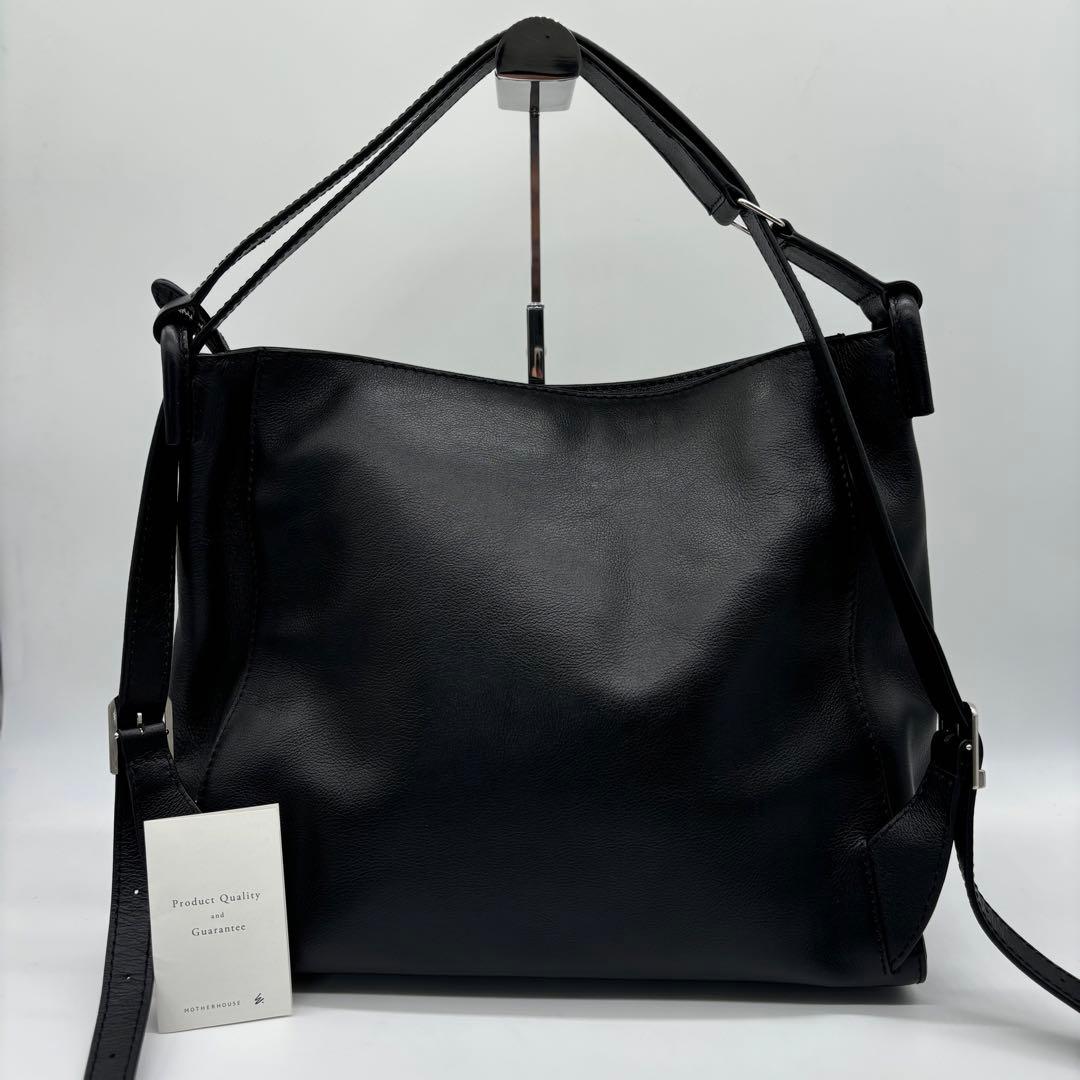 新品同様✨MOTHERHOUSE 2WAY レザー ショルダーバッグ ブラック