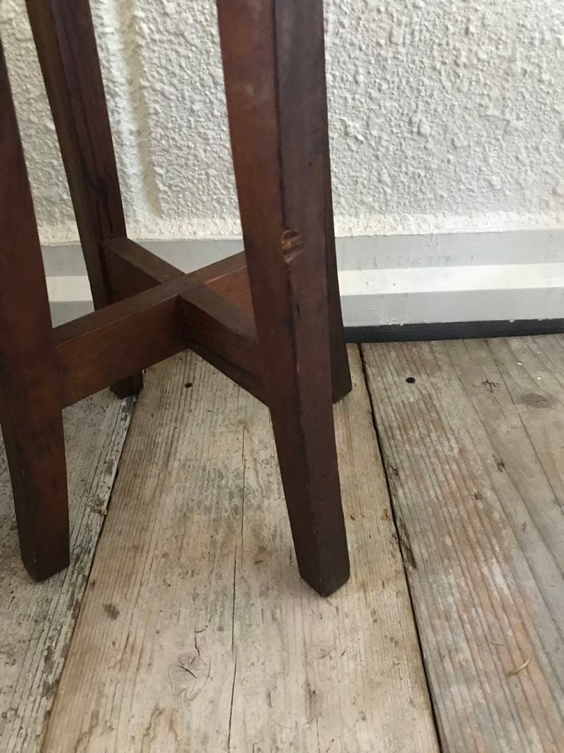 木製丸椅子スツール　アンティーク　古家具　当時物　ヴィンテージ