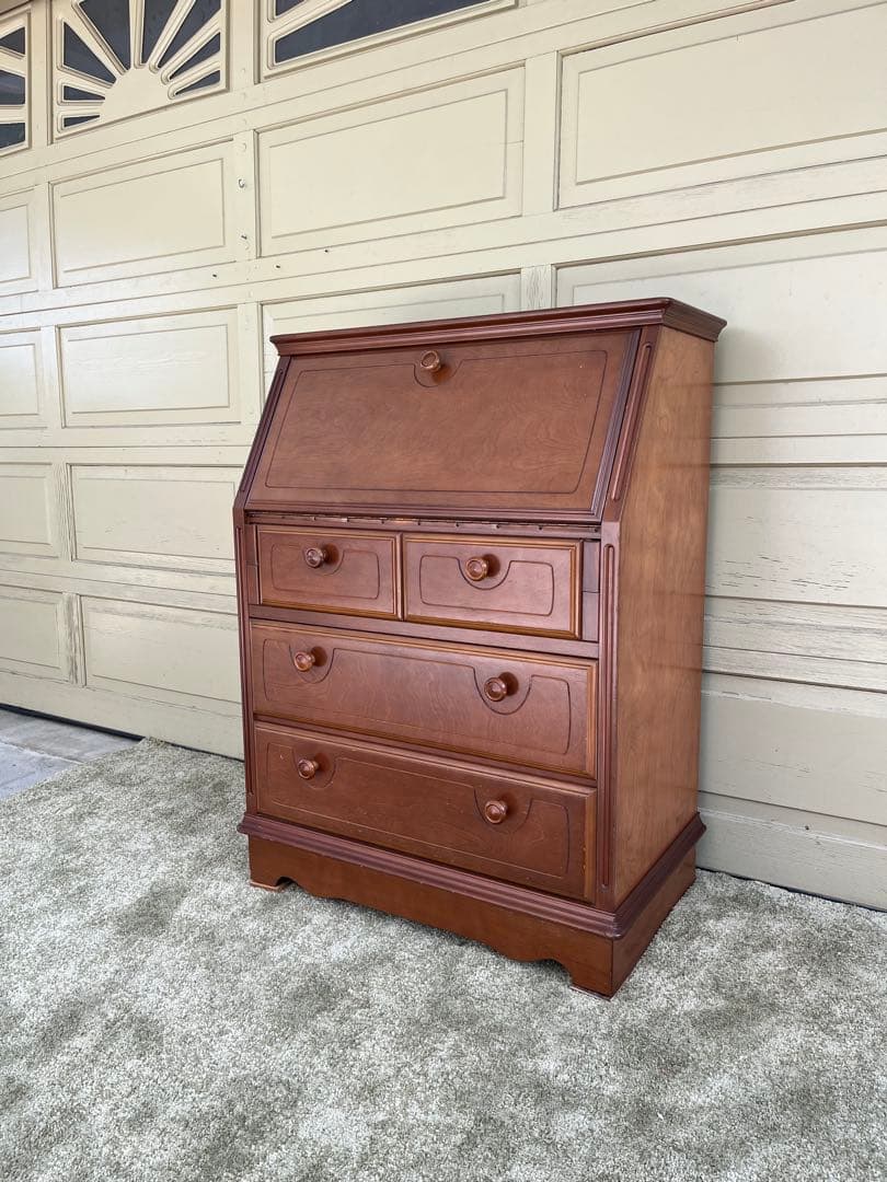 トーカイ家具 ライティングビューロー チェスト付き