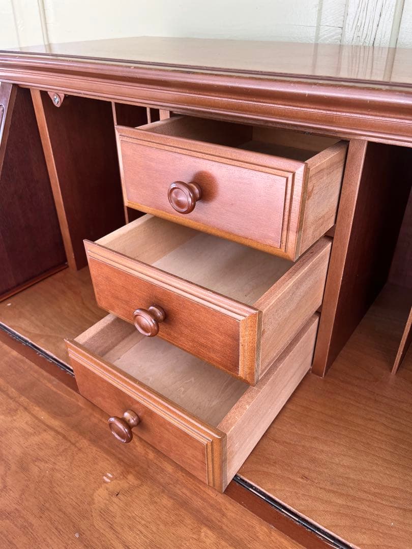 トーカイ家具 ライティングビューロー チェスト付き