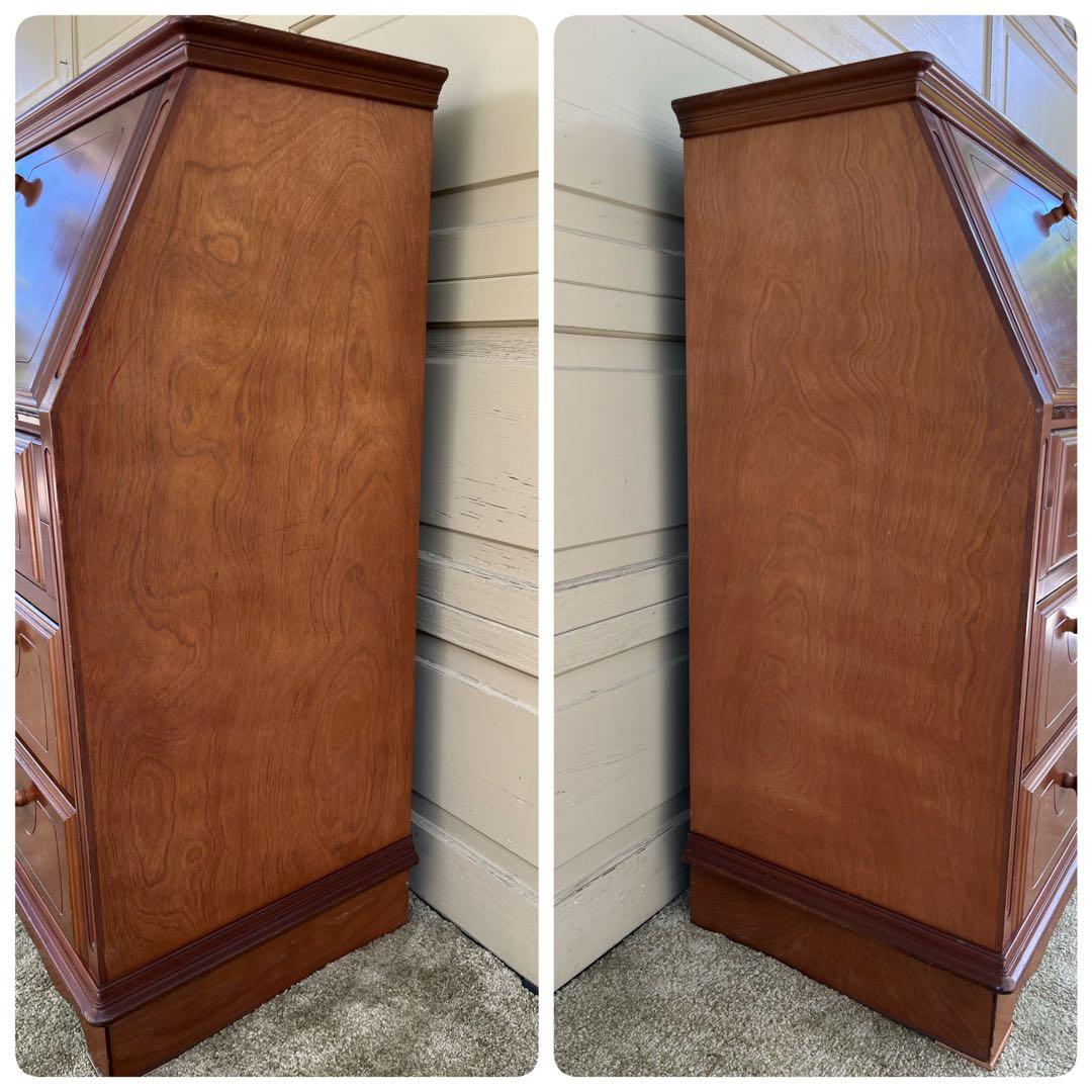 トーカイ家具 ライティングビューロー チェスト付き