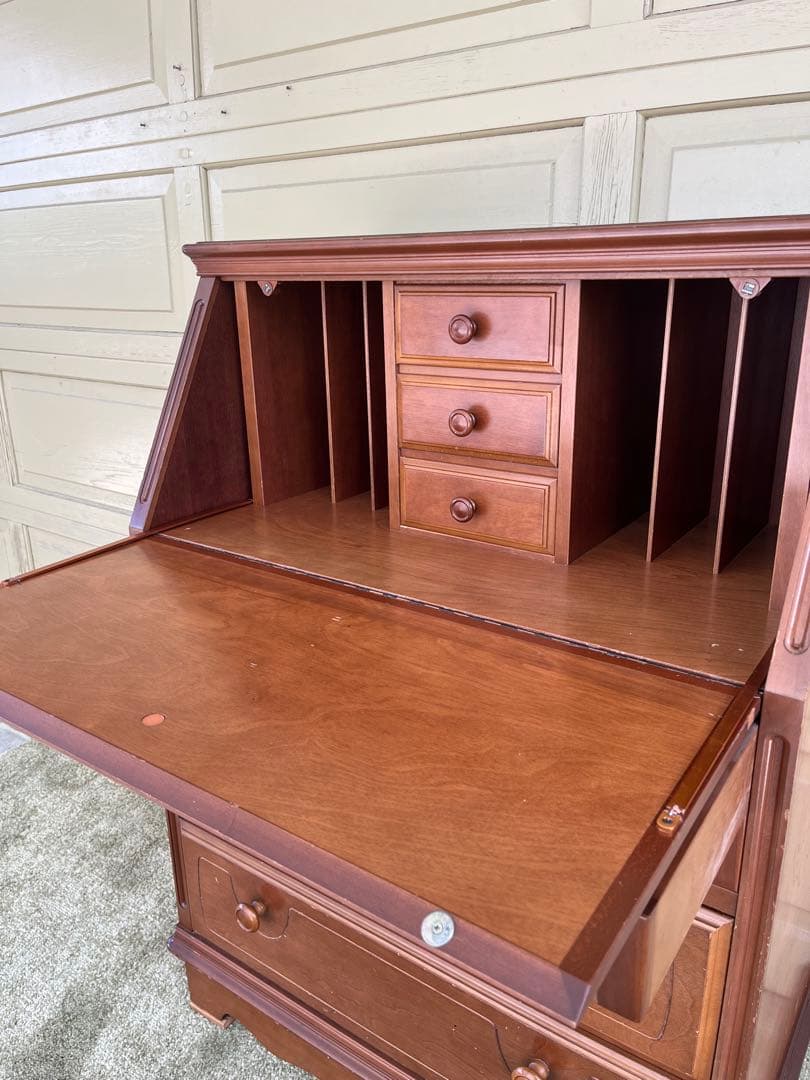 トーカイ家具 ライティングビューロー チェスト付き