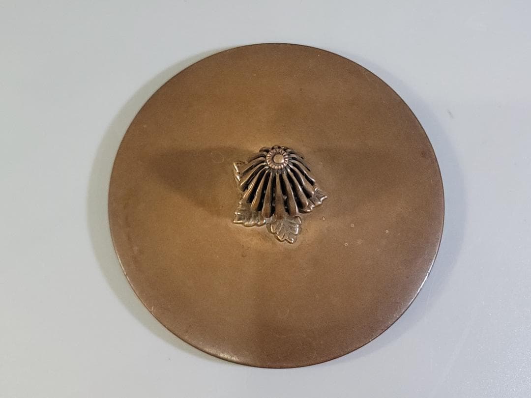 茶道具 菊地紋 筒釜 古作 時代物 DT374