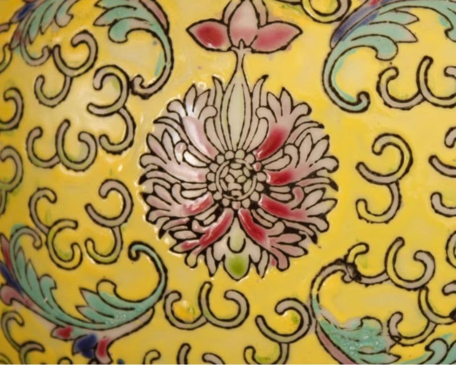 万寿無疆スイカ缶お 茶缶 景徳鎮 陶磁器 装飾品 現代工芸品美術品 置物