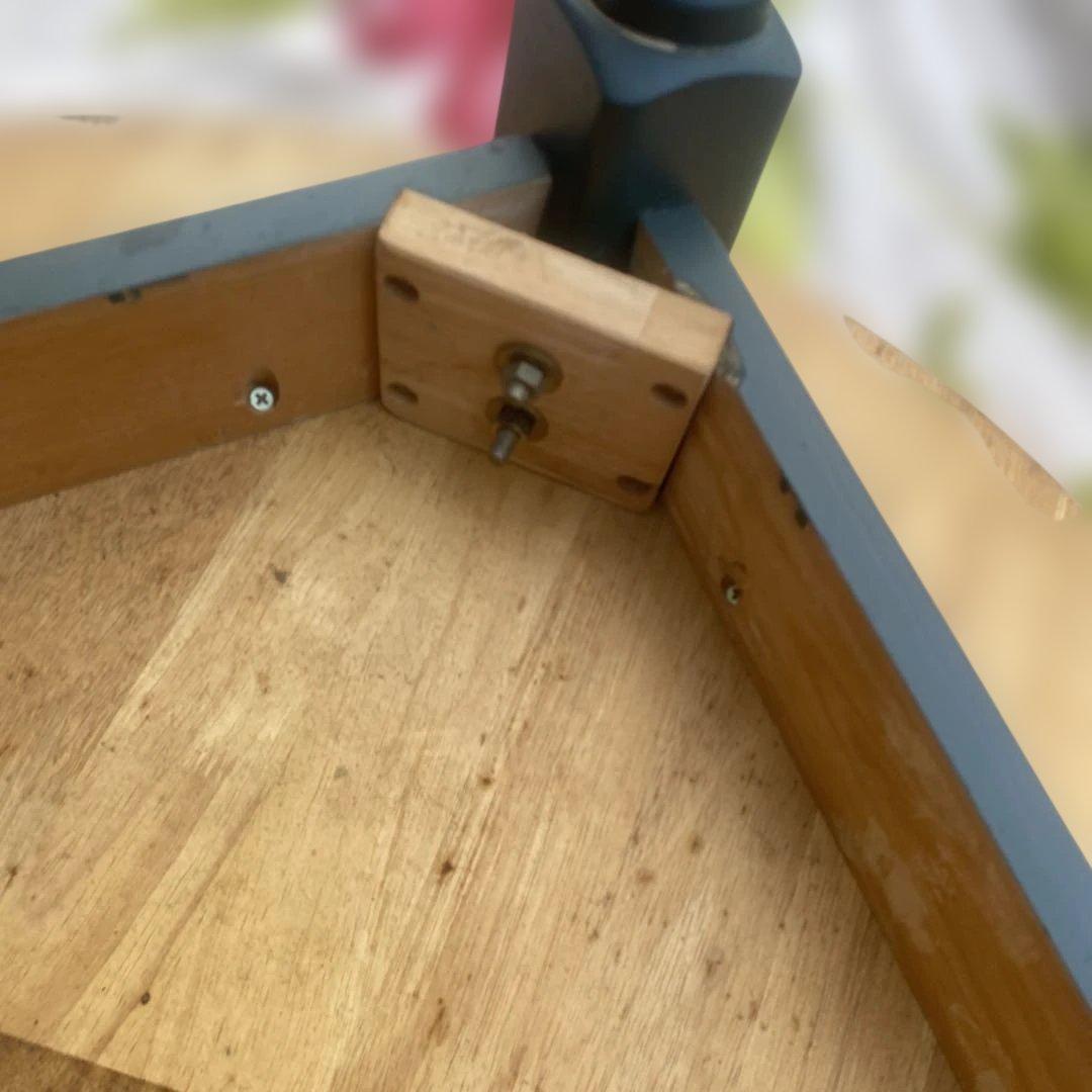 木製円形テーブル アンティーク風