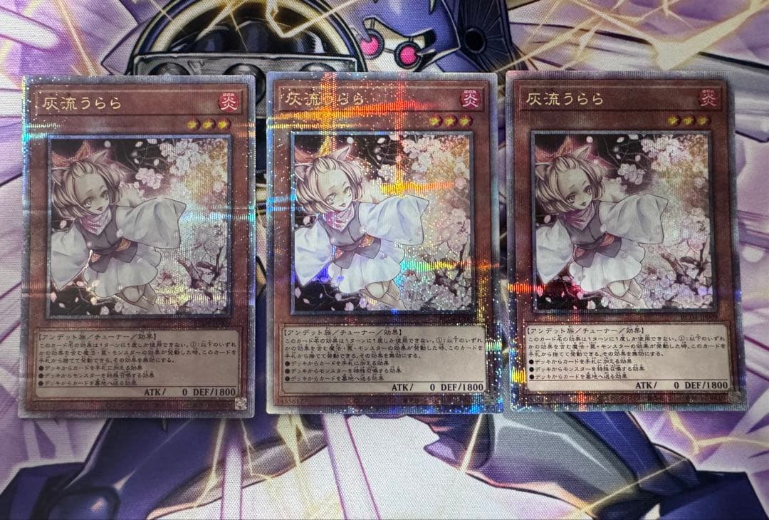 遊戯王　灰流うらら　クオシク3枚セット　25th