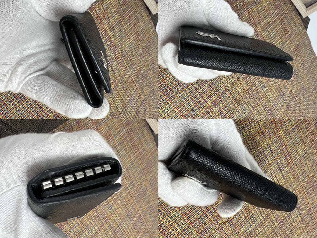 ✨極美品✨BURBERRY バーバリー TBロゴ　6連キーケース　ブラックレザー