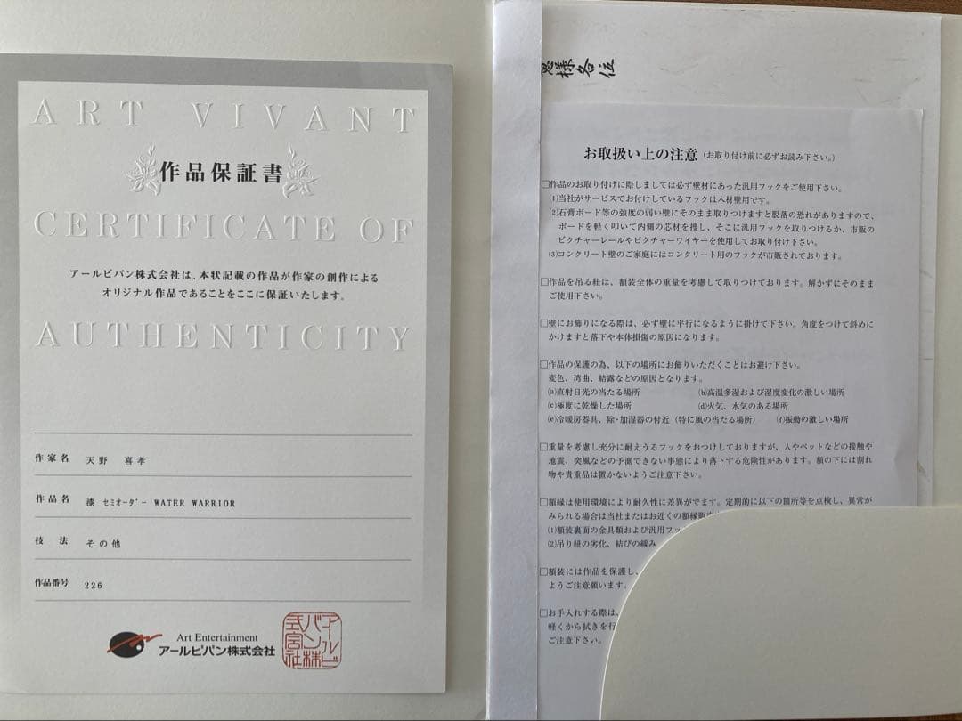 【希少・極美品】天野喜孝 セミオーダーFFX Water Warrior 漆