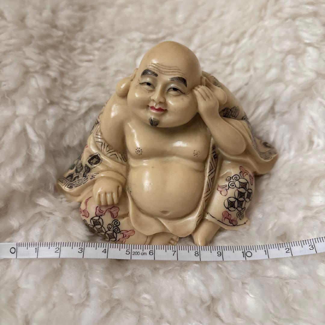 珍品 アンティーク置物 布袋様 裏絵 春画