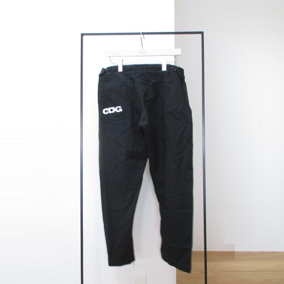 ユージニアスCDG ポリ縮絨ワークパンツ ブラックM コムデギャルソン