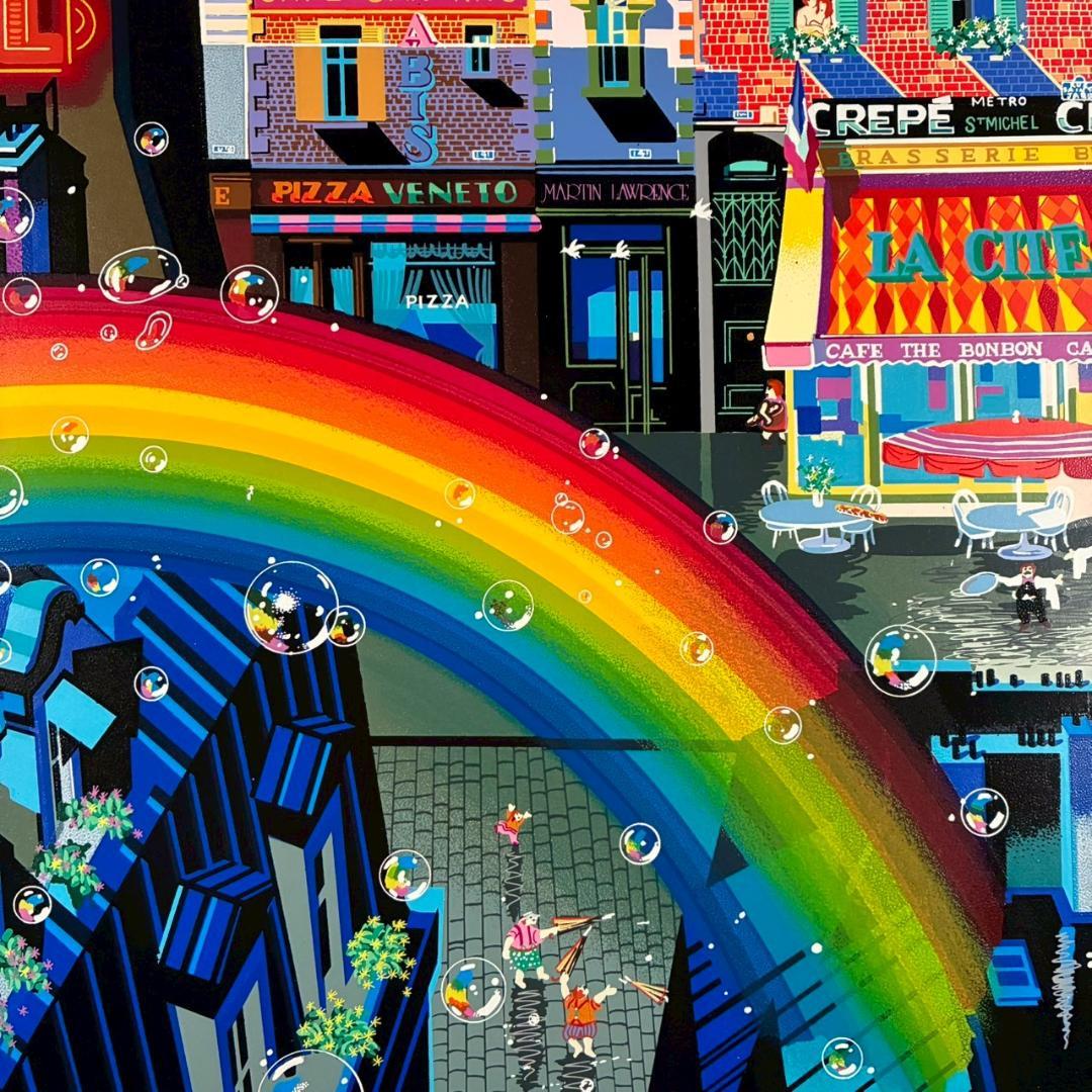 美品 ヒロ・ヤマガタ「バブル/BUBBLES」シルクスクリーン 大作 直筆サイン