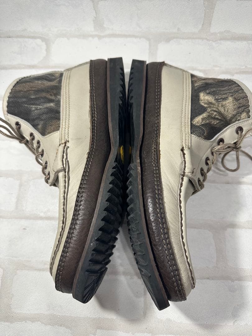 ラッセルモカシン　モカシンブーツ　珍しいリアルツリー生地とのコンビ
