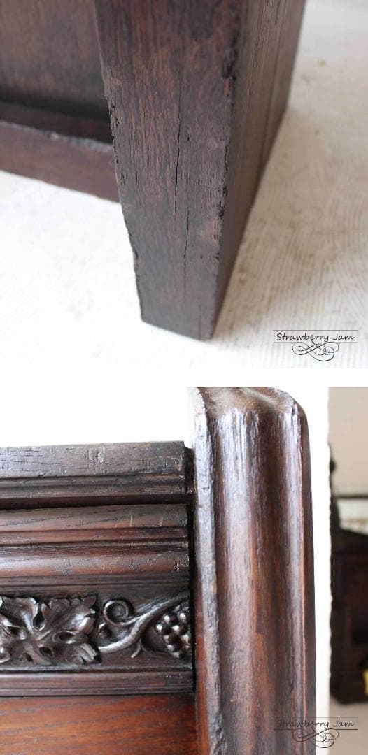 L3306-51 英国アンティーク オーク デスク ディスプレイ カウンター