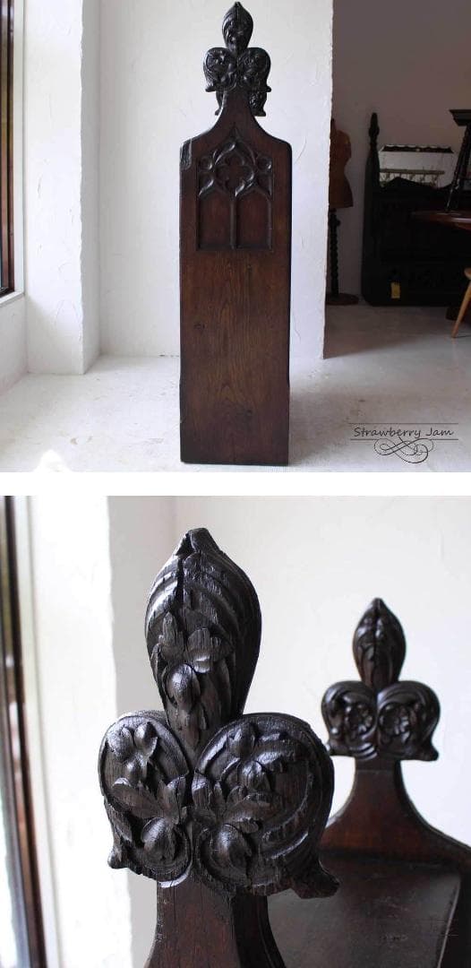 L3306-51 英国アンティーク オーク デスク ディスプレイ カウンター