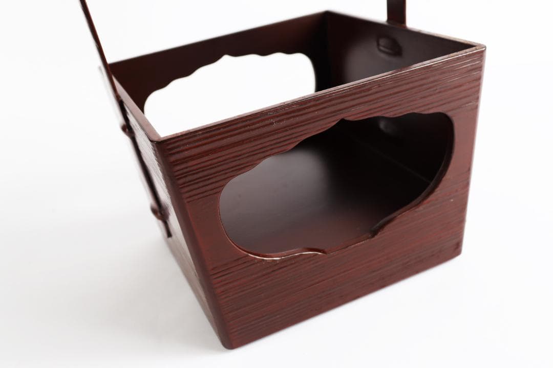 茶道具 海田宗恵 玄々斎好 香狭間透莨盆 共箱