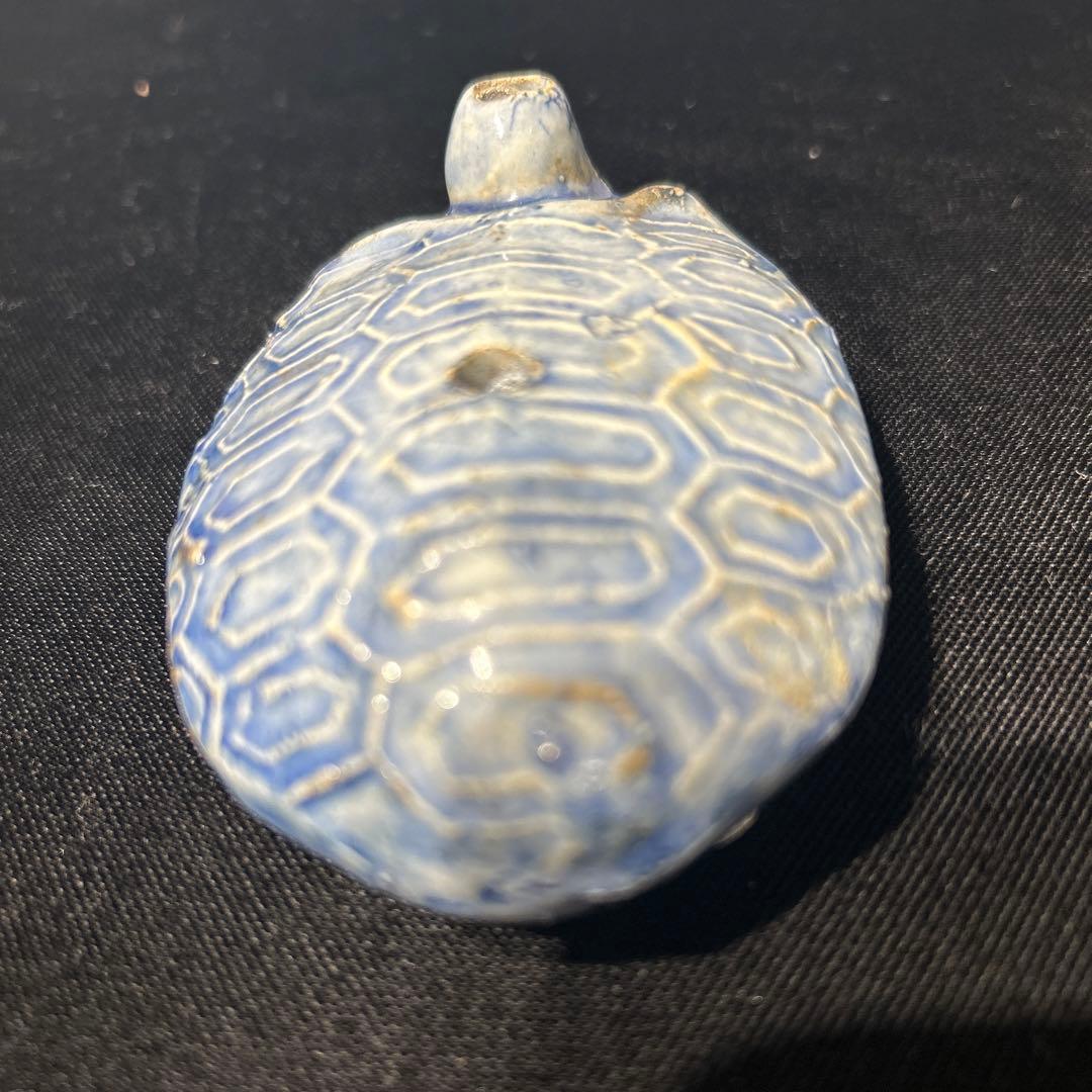 李朝　青磁　亀甲船　水滴　希少品