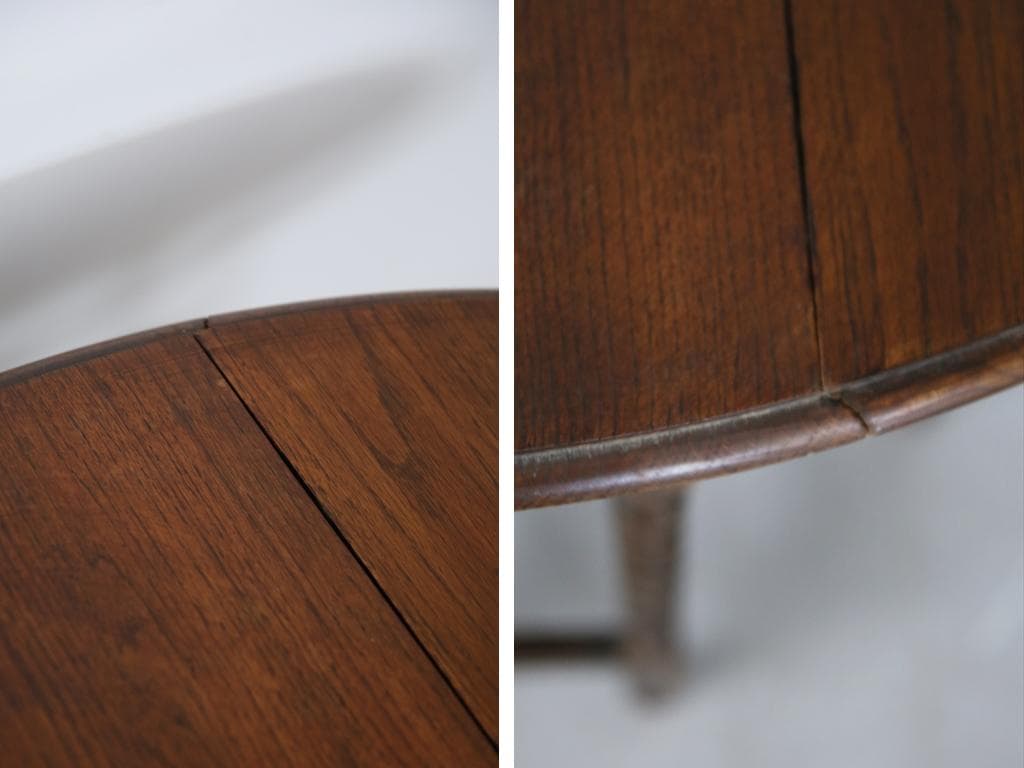 英国アンティーク木製ゲートレッグテーブル/ダイニング机バタフライ(91-261)