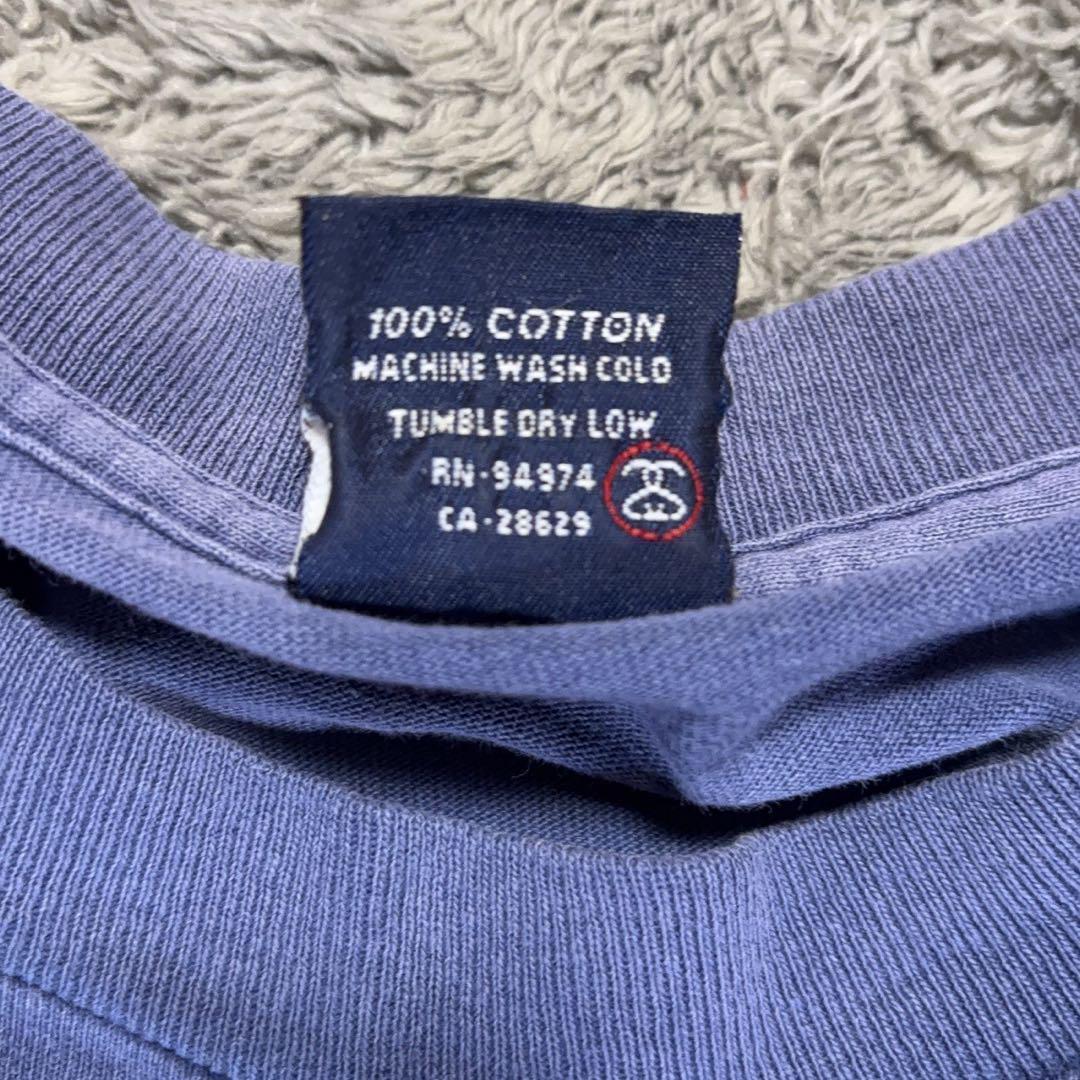 【90s】 \"old stussy\" (L) シャドーマン 茄子紺 フェード