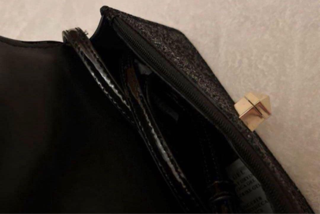 kate spade 新品未使用タグ付き　パーティーバッグ 黒 グリッター