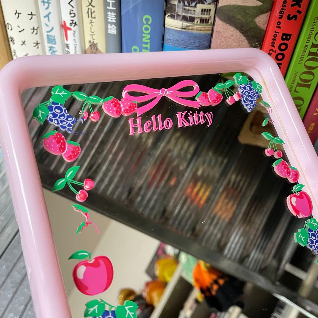 平成レトロ サンリオ ハローキティ フルーツ スタンドミラー 壁掛け