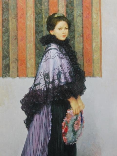 中山忠彦、【妝う】、希少な大判額装用画集より、新品額装付、状態良好