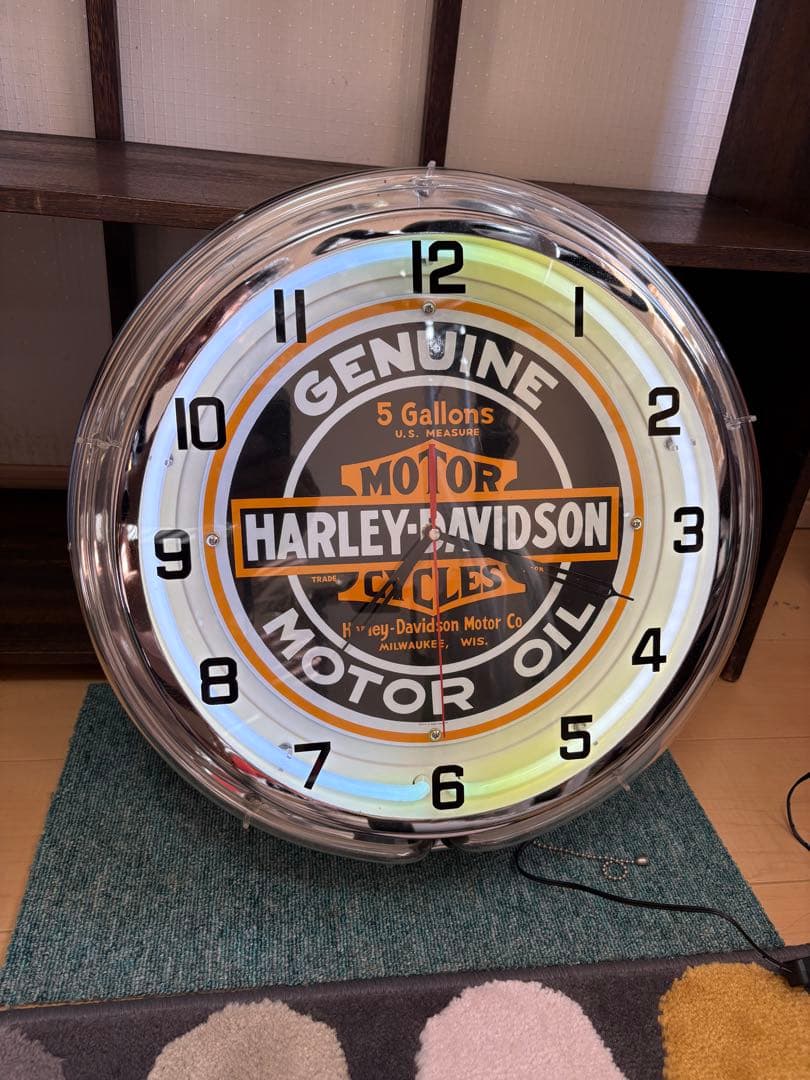 ハーレーダビッドソン　ネオン時計