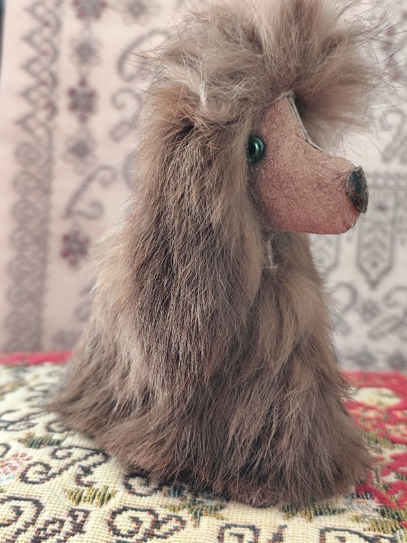 アンティーク　ぬいぐるみ　犬　ビンテージ　ビスクドール　フランス　蚤の市