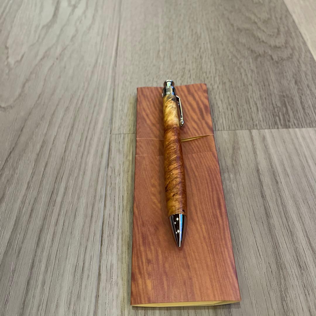 【新品未使用】　工房楔　花梨紅白瘤杢　シャープペンシル 0.5mm