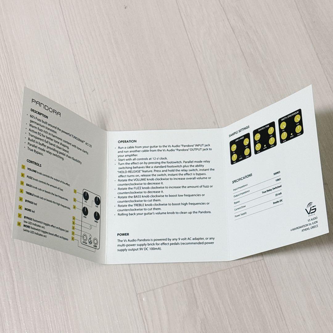 2383【極美品】VS AUDIO PANDORA pandora 動作品