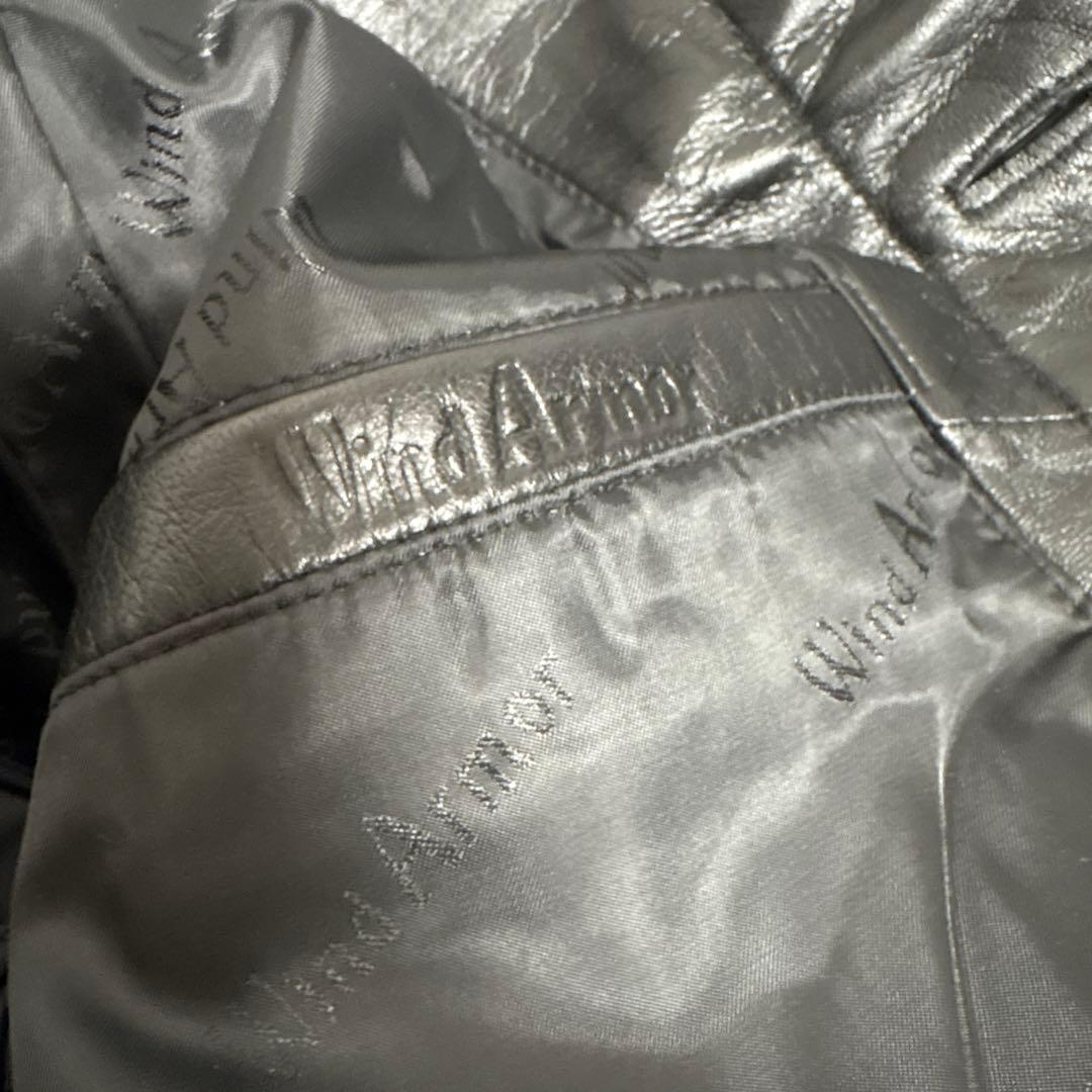 Wind Armor ラムレザー　羊革　ロングコート　ジャケット　ブラック　L