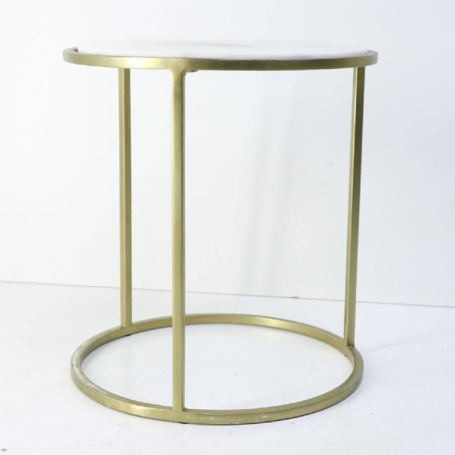 3個中の2 KARE カレ リンボ サイドテーブル 中 大理石トップ 瑪瑙入り