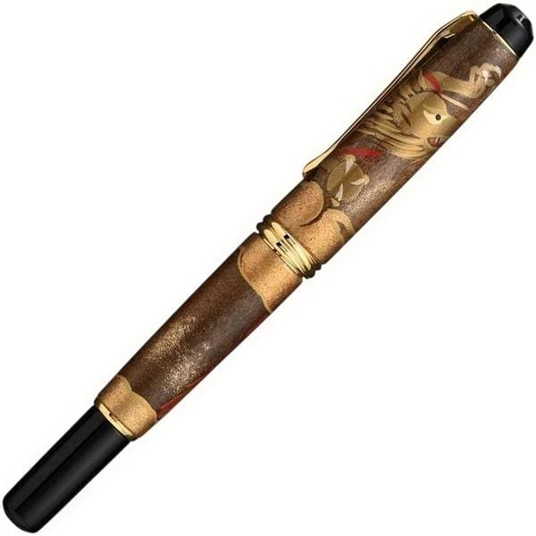 【限定品】呉竹(くれ竹)万年毛筆 夢銀河 輪島塗 昇龍 蒔絵 日本製