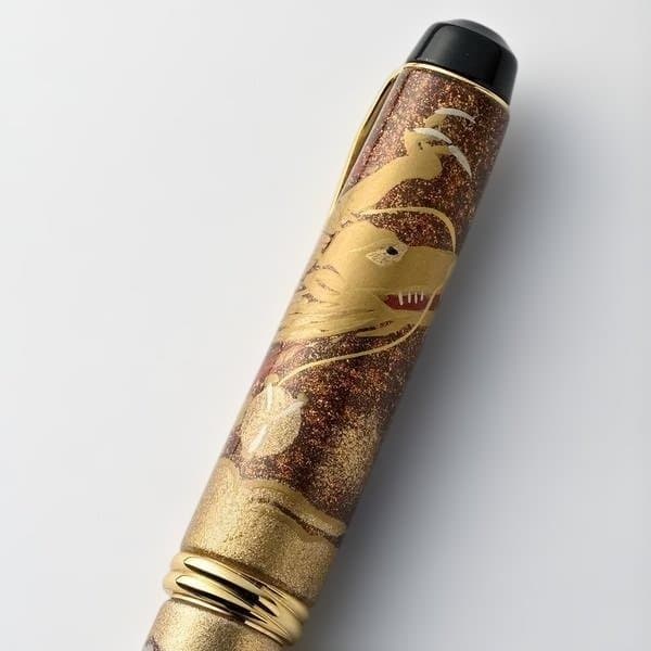 【限定品】呉竹(くれ竹)万年毛筆 夢銀河 輪島塗 昇龍 蒔絵 日本製
