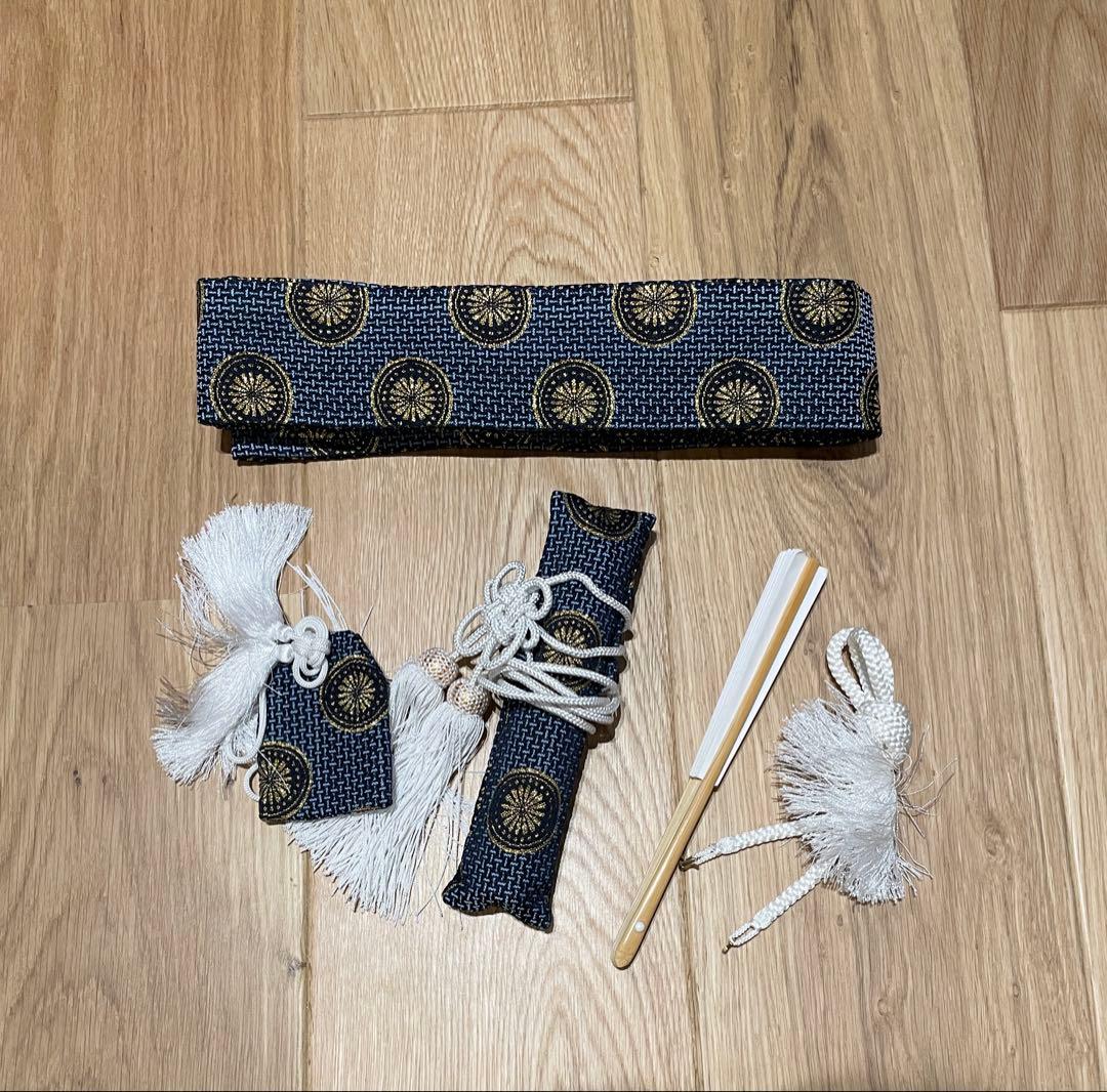 m*e様 七五三 子供用 着物 武士の鎧刺繍