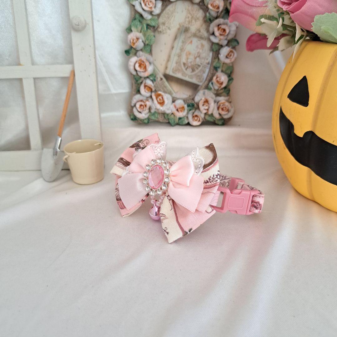 ハロウィン、スイートロリータ(ピンク)わんちゃん猫ちゃん用首輪