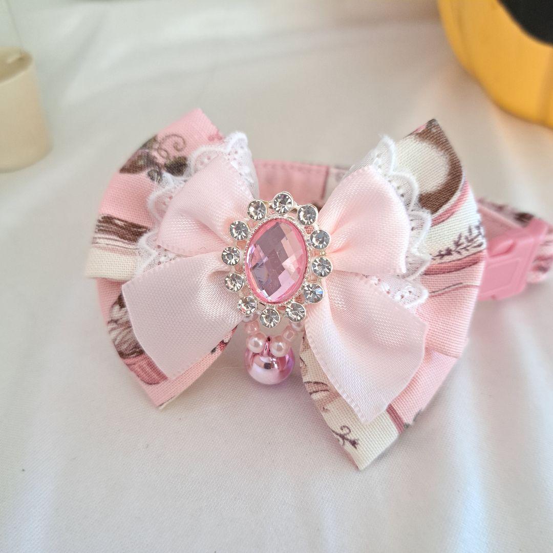 ハロウィン、スイートロリータ(ピンク)わんちゃん猫ちゃん用首輪