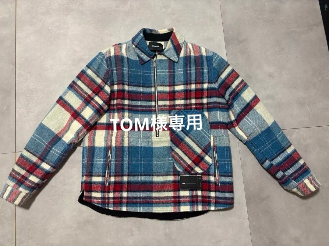 WE11DONEチェック柄 ジップアップジャケット